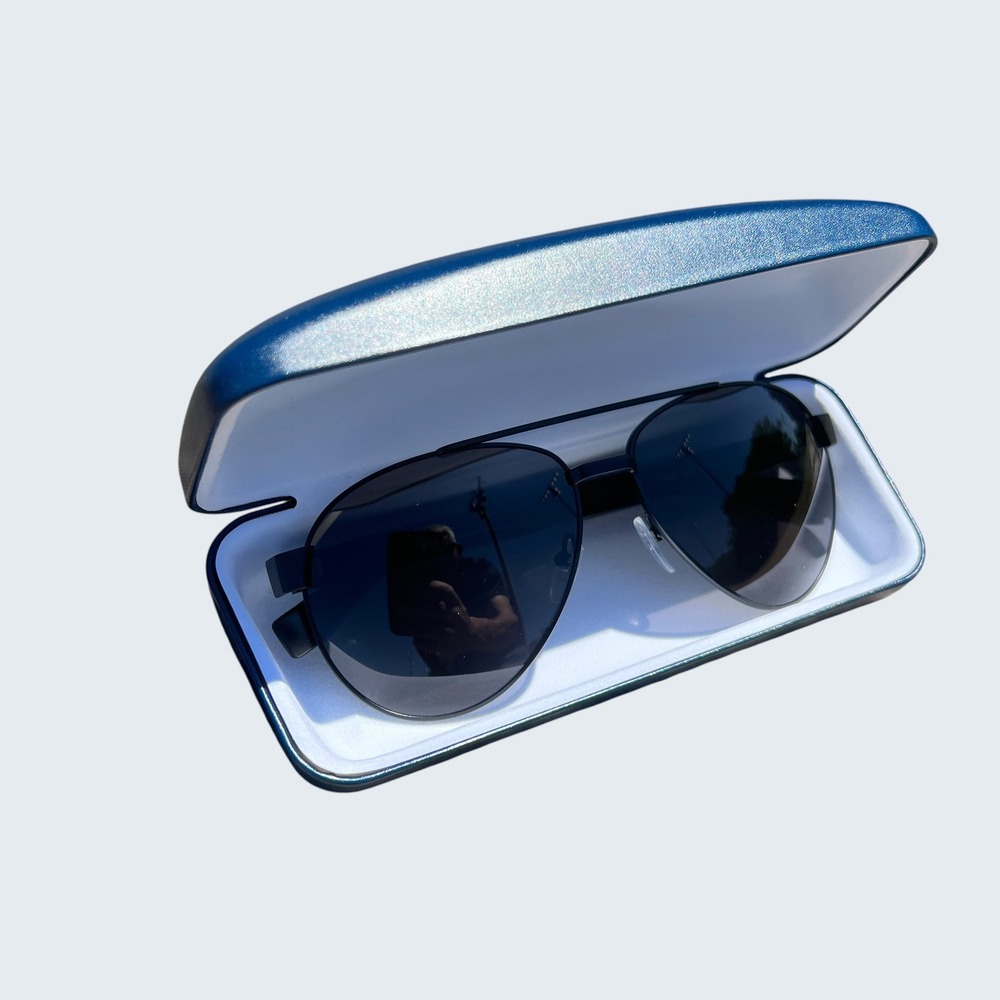 Lacoste L165S Aviator Sunglasses Unisex Black Metal Frame Pilot Shades with Case